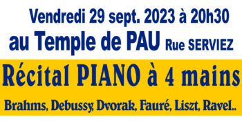Concert de piano à 4 mains - 29 septembre 2023